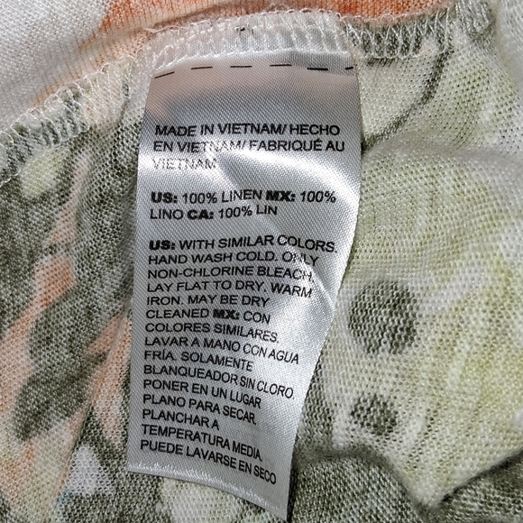 Chico's Multicolor Floral Linen Tunic Top - Picture 3 of 6